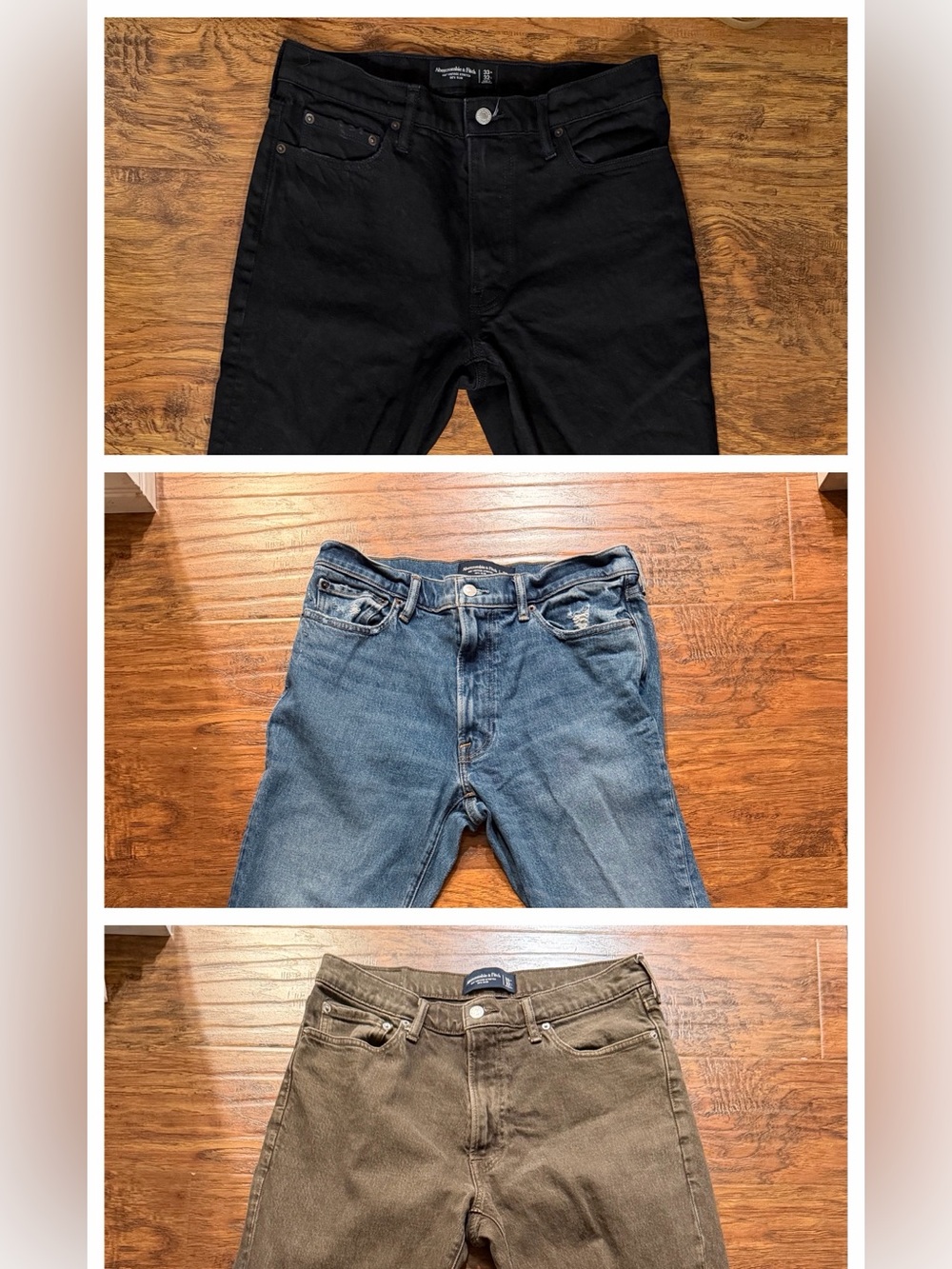 LOT OF 3 Abercrombie 90s Slim Vintage Stretch Jeans